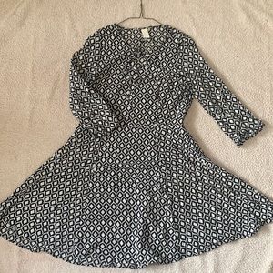 H&M Long sleeve printed dress